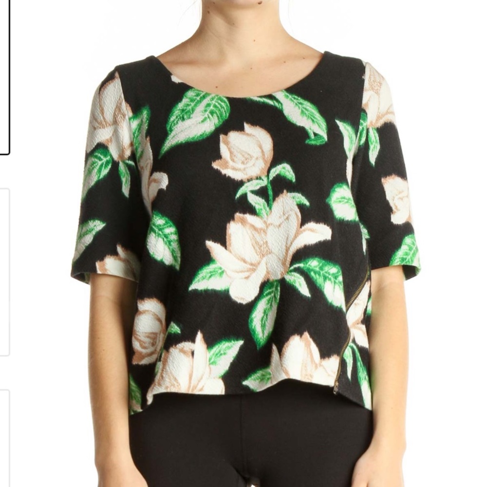 Anthropologie postmark floral crop top